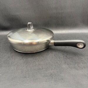 Revere SM-B04 10 Inch Stainless Steel Non-Stick Skillet Frying Pan with Lid